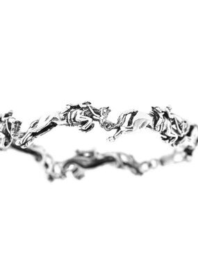 Kabana 925 sterling silver Hunter and Jumper Horse Link Bracelet equestrian